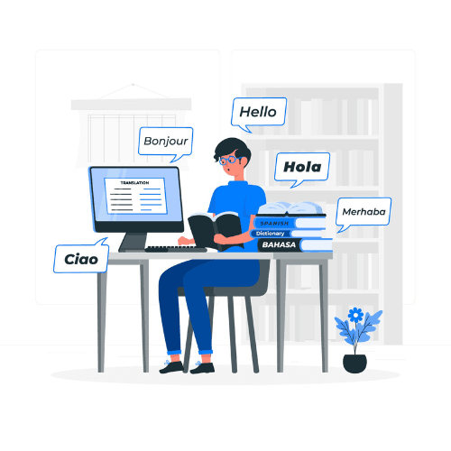 Professional transcription team working on audio and video files